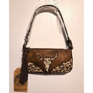 Brand New - Catchfly Southwester Steerhead Leopard Print Leather Bag